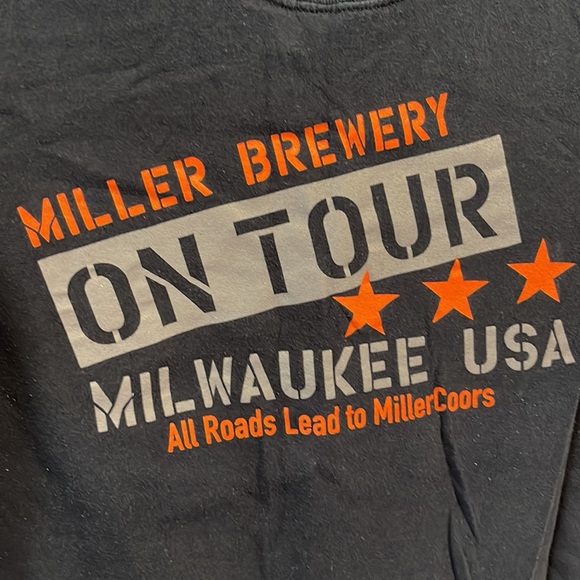 Miller Brewery 100% cotton black beer shirt small - Picture 2 of 5